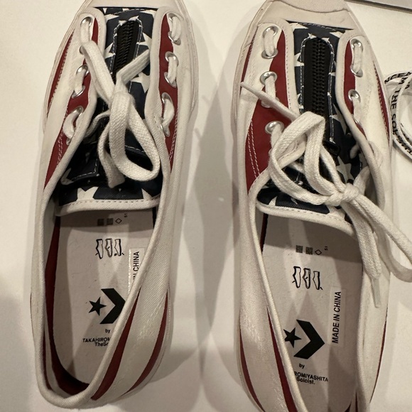 Converse Jack Purcell Zip OX The Soloist US  American Flag shoes NEW sz 13 men’s - Picture 5 of 6